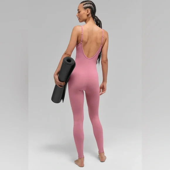 ALO YOGA | ✨NEW✨ Airbrush One And Done Onesie in Pink Wild Rose - Picture 3 of 6